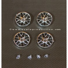1/24 18" BBS GT3RSR Wheel Inserts - Chrome (19.1mm) 4pcs
