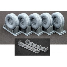 1/35 Modern HMMWV MT/R 24-bolt Sagged Wheel set for Academy/ICM kits