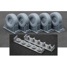 1/35 Modern HMMWV MT 12-bolt Sagged Wheel set for ICM/Academy kits