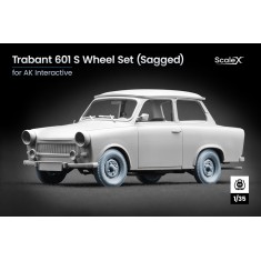 1/35 Modern Trabi 601 S Sagged Wheel set for AK-Interactive kits