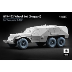 1/35 Modern BTR-152 Sagged Wheel set for Trumpeter/Skif kits