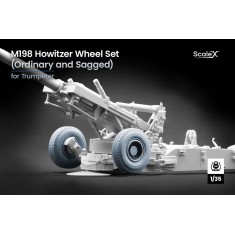 1/35 Modern M198 Howitzer Ordinary and Sagged Wheel set for Trumpeter kits