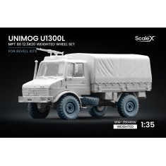 1/35 Unimog U1300L MPT 80 Weighted Wheel set for Revell kit