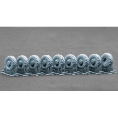 1/72 Modern MAZ 537 I-170 Sagged Wheel set for Trumpeter/Takom kits