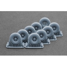 1/72 Modern ChMZAP-5247G Semi-trailer Sagged Wheel set for Trumpeter/Takom