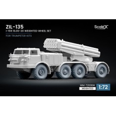 1/72 ZIL-135 I-159 Weighted Wheel set for Trumpeter kit