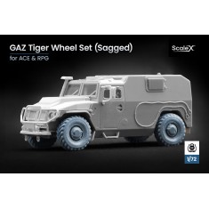 1/72 Modern GAZ Tiger Sagged Wheel set for RPG/ACE kits