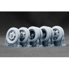 1/24 Opel Blitz Early Type Disc V2 Weighted Wheels for Italeri Kit