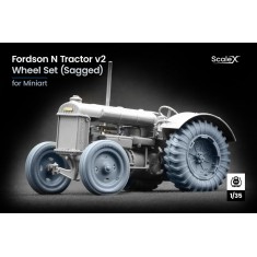 1/35 WWII Fordson N Tractor v2 Sagged Wheel set for MiniArt kits