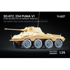 1/35 Sd.Kfz. 234 Puma v1 Ordinary Wheel set for AK/Dragon/Italeri/Miniart/RFM kit