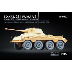 1/35 Sd.Kfz. 234 Puma v2 Ordinary Wheel set for AK/Dragon/Italeri/Miniart/RFM kit