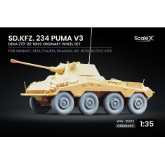 1/35 Sd.Kfz. 234 Puma v3 Ordinary Wheel set for AK/Dragon/Italeri/Miniart/RFM kit