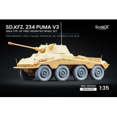 1/35 Sd.Kfz. 234 Puma v3 Weighted Wheel set for AK/Dragon/Italeri/Miniart/RFM kit