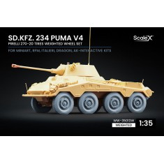 1/35 Sd.Kfz. 234 Puma v4 Weighted Wheel set for AK/Dragon/Italeri/Miniart/RFM kit