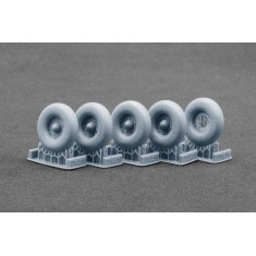 1/35 Kubelwagen Type 82 Balon 1 Weighted Wheels for Meng/Tamiya Kits