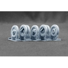 1/35 WWII Land Utility Tractor Standard N Sagged Wheel set 1935 v2 for MiniArt kits