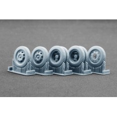 1/48 Opel Blitz Late Type Disc V1 Weighted Wheels for Italeri/Tamiya Kits