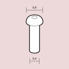 Resin Rivets 0.6 mm (round head, 60pcs)