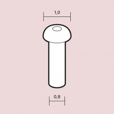 Resin Rivets 1.0 mm (round head, 60pcs)