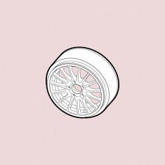 1/24 5x Rim (OZ type V.2) for Michelin type Tyres (SCO-R010)