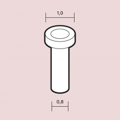 Resin Rivets 1.0 mm (low flat head, 60pcs)