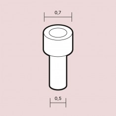 Resin Rivets 0.7 mm (high flat head, 60pcs)