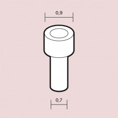 Resin Rivets 0.9 mm (high flat head, 60pcs)