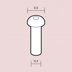 Resin Rivets 0.5 mm (round head, 60pcs)