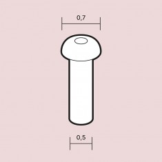 Resin Rivets 0.7 mm (round head, 60pcs)