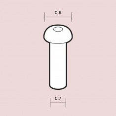 Resin Rivets 0.9 mm (round head, 60pcs)