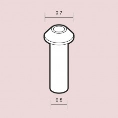 Resin Rivets 0.7 mm (cone head, 60pcs)