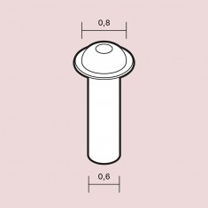 Resin Rivets 0.8 mm (round head + washer) 60pcs