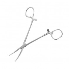 Curved Locking Forceps with Serrated Jaws (150mm)