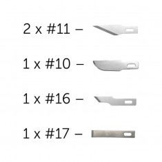 5 Assorted Blades for #1 Knife Handle