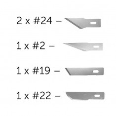 5 Assorted Blades for #2 & #5 Knife