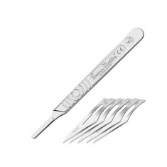 Scalpel Handle No.4 and #26 Blades x5