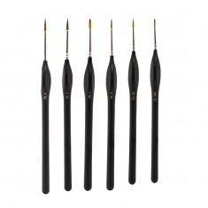 Fine Quality Synthetic Brush Set x6 (000, 00, 0, 1, 2, 4)