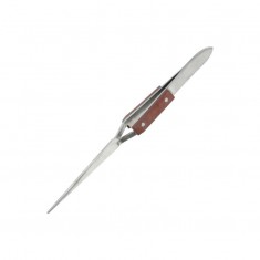 Reverse Action Tweezers with Straight Tip and Fibre Grip (160mm)