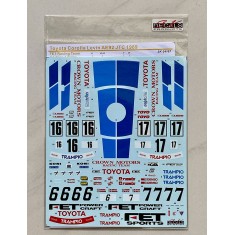 1/24 Toyota Corolla Levin AE92 Gr.A JTC 89 FET Racing Team Decal