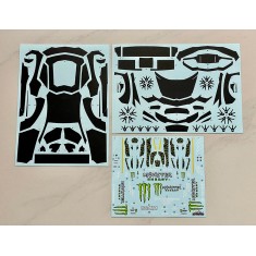 1/24 LB-WORKS Lamborghini AVENTADOR Ver.1 Monster Energy Full Carbon Decal