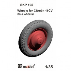 1/35 German Citroen 11CV Wheels (4pcs) for Tamiya kit