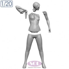 1/20 Futuristic Female Operative in Black Tactical Bodysuit Resin Figure (Margot)