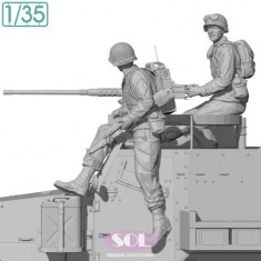 1/35 US Crew and M2 cal.50 for M3A1 (2 figures)