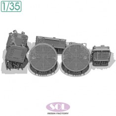1/35 Leopard 2A7V Detail-up Mesh parts for Tamiya kit