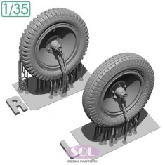 1/35 German Sd.Kfz.250/3 Weighted Wheels Detail Up Set for Tamiya (3D Printed Kit)