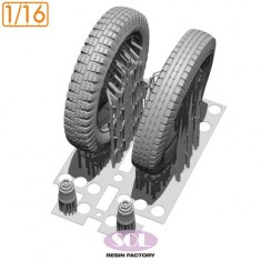 1/16 German Sd.Kfz.250/3 Weighted Wheels Detail Up Set for Das Werk (3D Printed Kit)