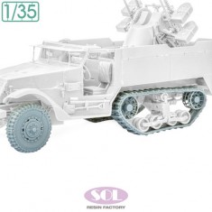 1/35 Weighted Wheels & Tracks with Chains for US M16 MGMC for AFV Club (3D Printed Kit)