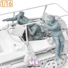 1/16 WWII German Sd.Kfz.250/3 Crew & MG34 for Das Werk (3D Printed Kit)