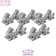 1/72 WWII German 200L Fuel Drums (10pcs)