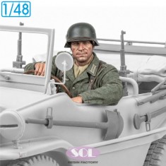 1/48 WWII German Schwimmwagen Driver